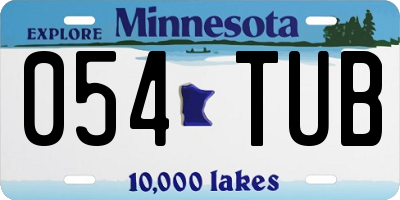 MN license plate 054TUB