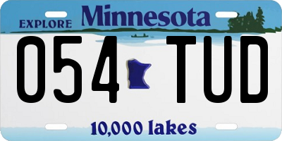 MN license plate 054TUD