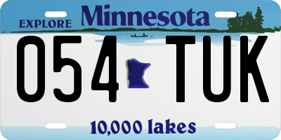 MN license plate 054TUK