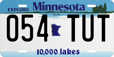 MN license plate 054TUT