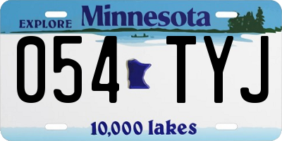 MN license plate 054TYJ