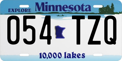 MN license plate 054TZQ