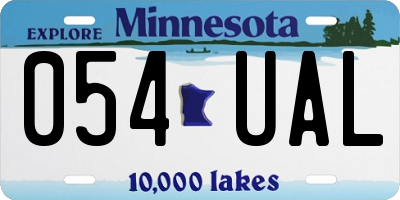 MN license plate 054UAL