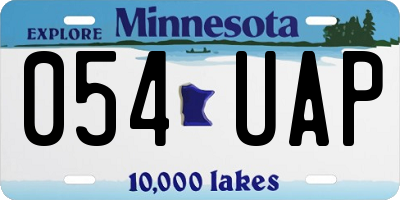 MN license plate 054UAP