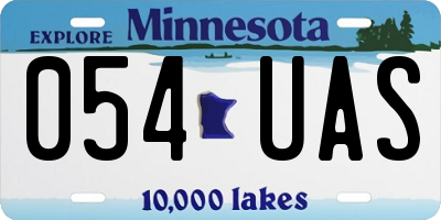 MN license plate 054UAS