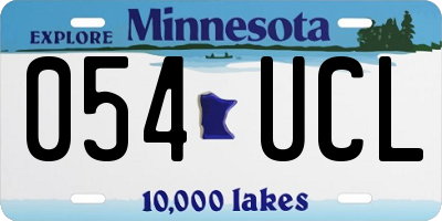 MN license plate 054UCL
