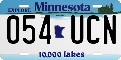 MN license plate 054UCN