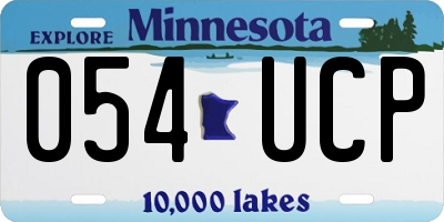 MN license plate 054UCP