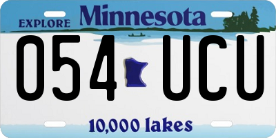 MN license plate 054UCU