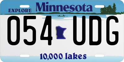 MN license plate 054UDG