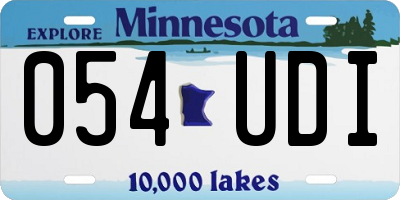 MN license plate 054UDI