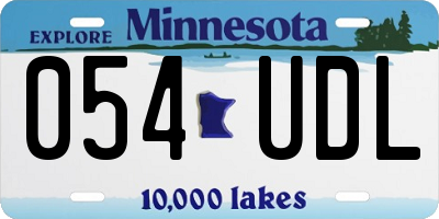 MN license plate 054UDL