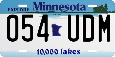 MN license plate 054UDM