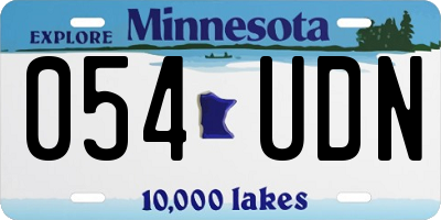 MN license plate 054UDN