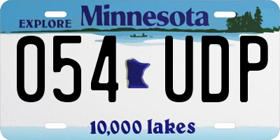 MN license plate 054UDP