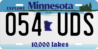 MN license plate 054UDS