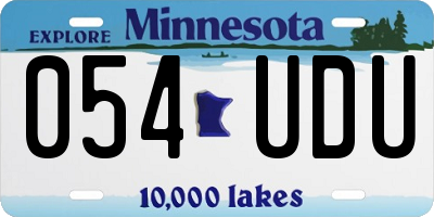 MN license plate 054UDU