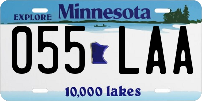 MN license plate 055LAA