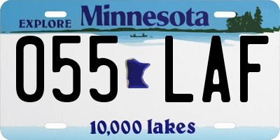 MN license plate 055LAF