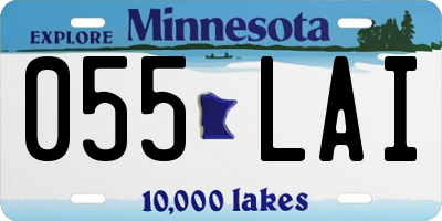 MN license plate 055LAI