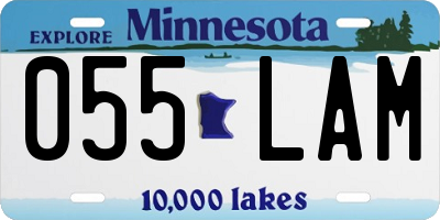 MN license plate 055LAM