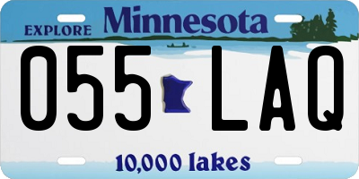 MN license plate 055LAQ