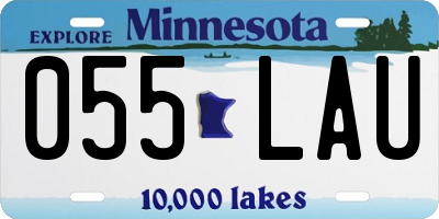 MN license plate 055LAU