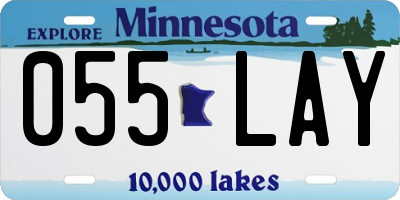 MN license plate 055LAY