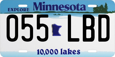 MN license plate 055LBD