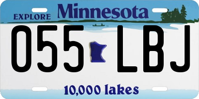 MN license plate 055LBJ