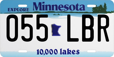 MN license plate 055LBR