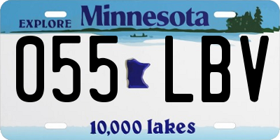 MN license plate 055LBV