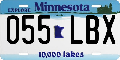 MN license plate 055LBX