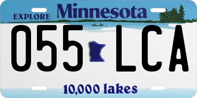 MN license plate 055LCA