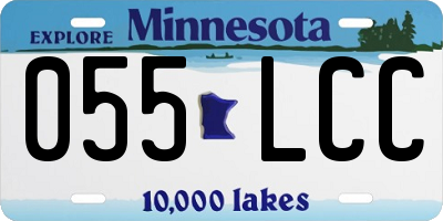 MN license plate 055LCC