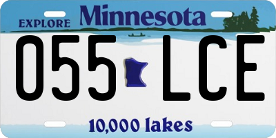 MN license plate 055LCE