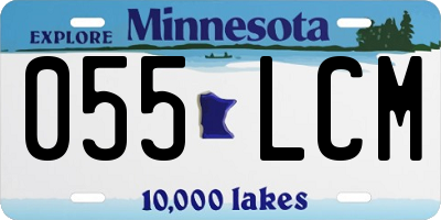 MN license plate 055LCM