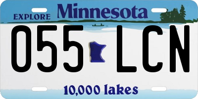 MN license plate 055LCN