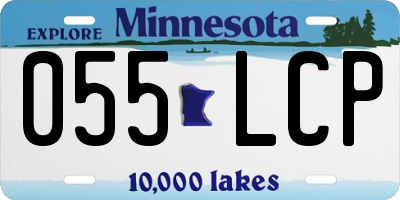 MN license plate 055LCP