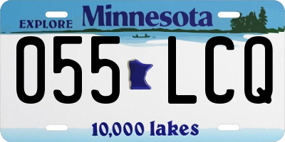 MN license plate 055LCQ