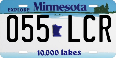 MN license plate 055LCR