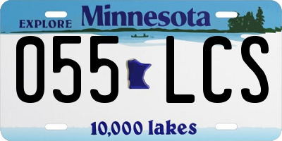 MN license plate 055LCS