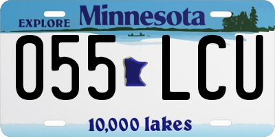 MN license plate 055LCU