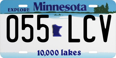 MN license plate 055LCV