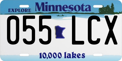 MN license plate 055LCX
