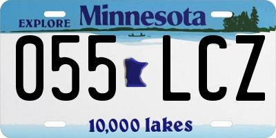 MN license plate 055LCZ