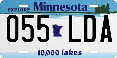 MN license plate 055LDA