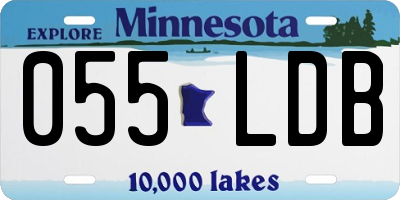 MN license plate 055LDB