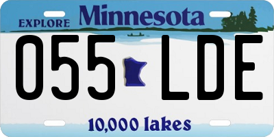 MN license plate 055LDE