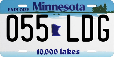 MN license plate 055LDG